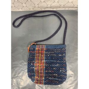 Woven Crossbody Bag, Small Tapestry Handbag, Colorful Accent Purse Unique Design